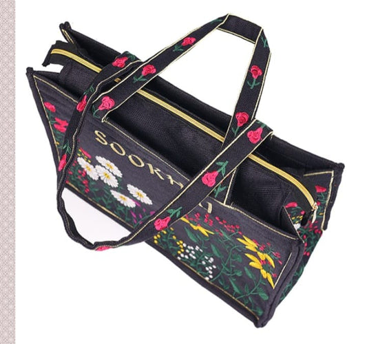 Sookhri Floral Embroidery Jute Tote Bag